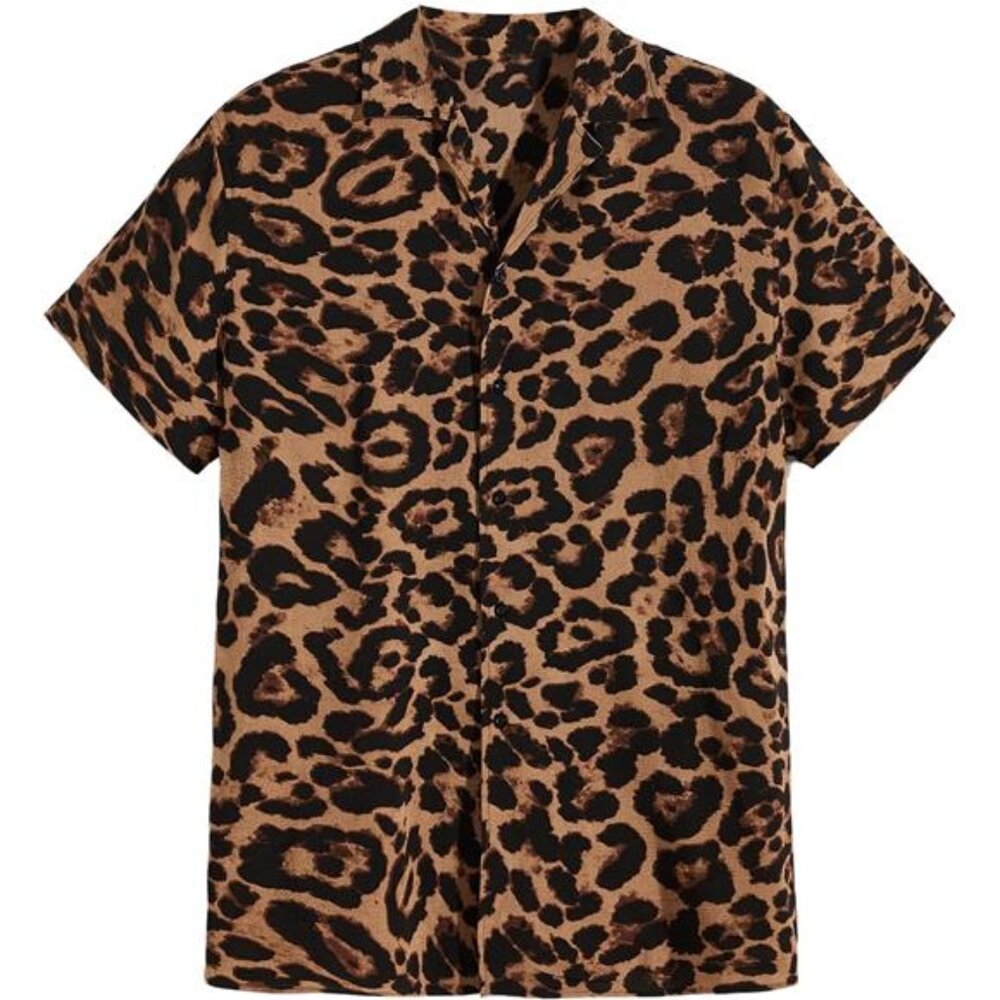 Men's Striped Shirts Casual Short Sleeve Button Down Shirts